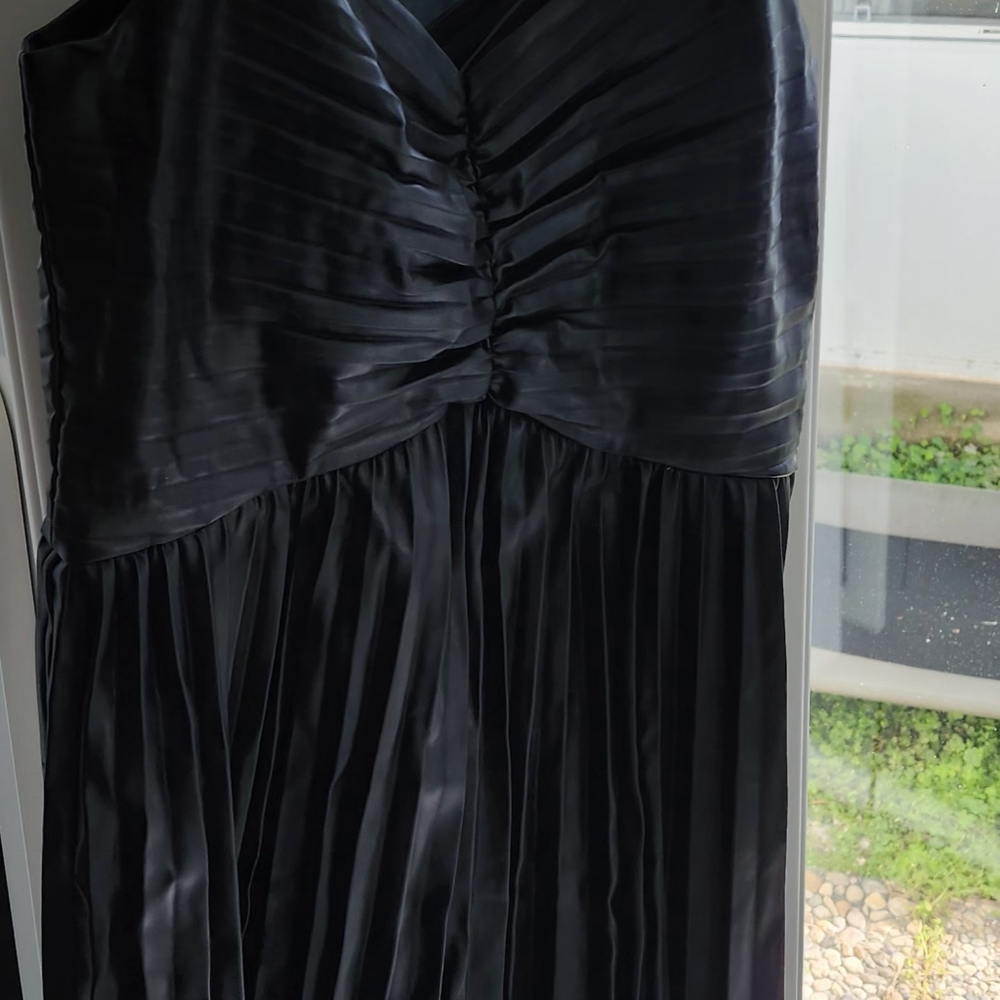 Dress black faux leather